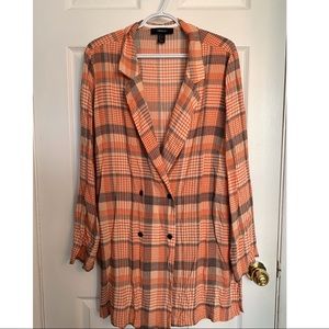 Pink Plaid F21 Blazer